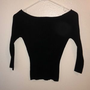 Black off the shoulder top